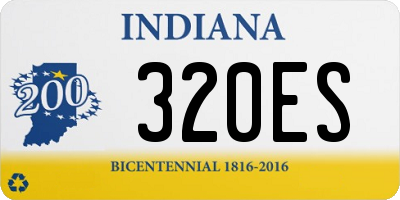 IN license plate 320ES