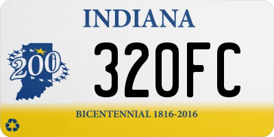 IN license plate 320FC