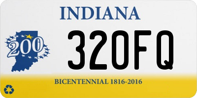 IN license plate 320FQ