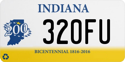 IN license plate 320FU