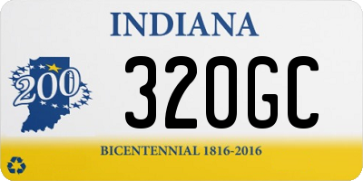 IN license plate 320GC