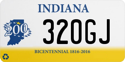 IN license plate 320GJ