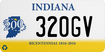 IN license plate 320GV