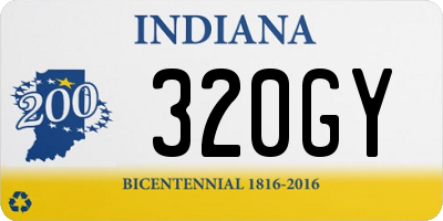 IN license plate 320GY