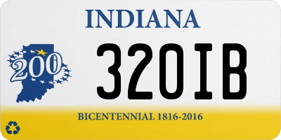 IN license plate 320IB