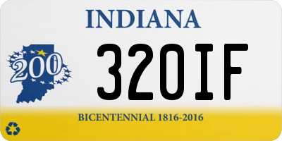 IN license plate 320IF