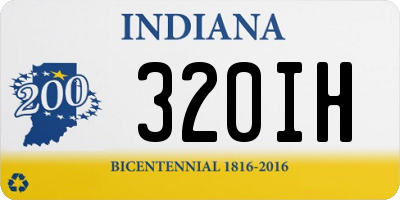 IN license plate 320IH