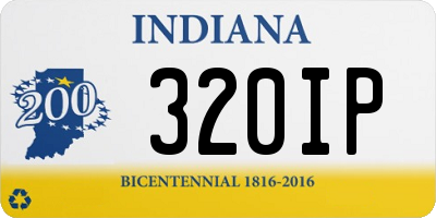 IN license plate 320IP