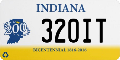 IN license plate 320IT