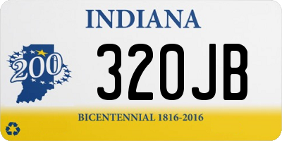 IN license plate 320JB