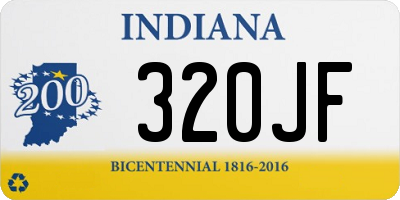 IN license plate 320JF