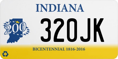 IN license plate 320JK