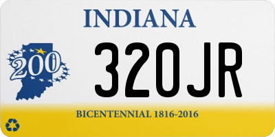 IN license plate 320JR