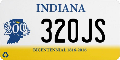 IN license plate 320JS