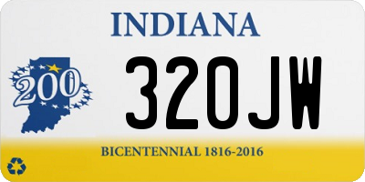 IN license plate 320JW