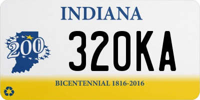 IN license plate 320KA