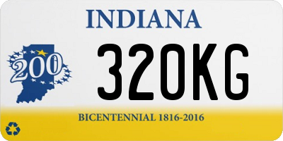 IN license plate 320KG