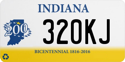 IN license plate 320KJ