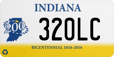 IN license plate 320LC