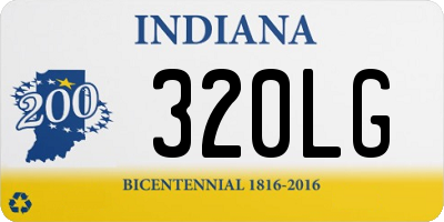 IN license plate 320LG