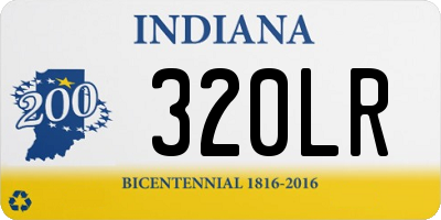 IN license plate 320LR