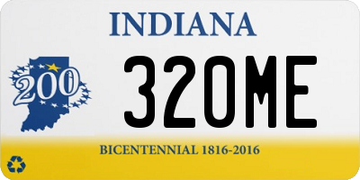 IN license plate 320ME