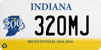 IN license plate 320MJ