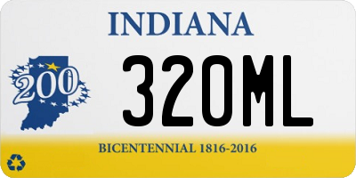 IN license plate 320ML