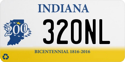 IN license plate 320NL