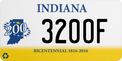 IN license plate 320OF