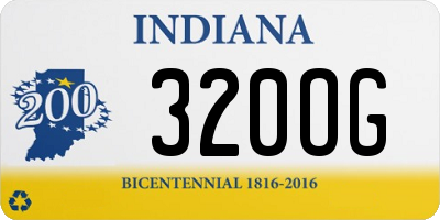 IN license plate 320OG