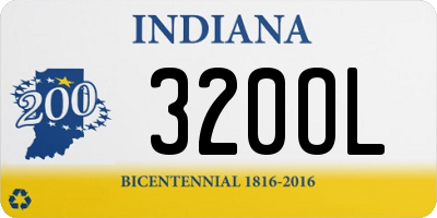 IN license plate 320OL