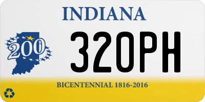 IN license plate 320PH