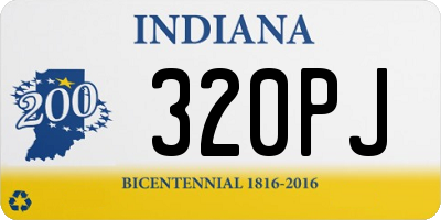 IN license plate 320PJ