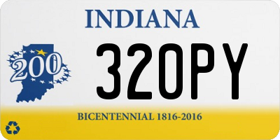 IN license plate 320PY