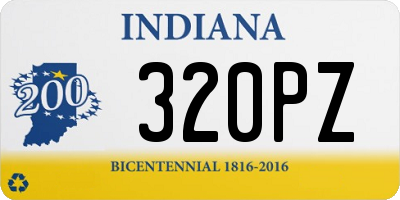 IN license plate 320PZ