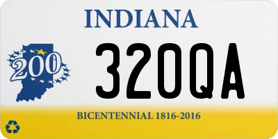 IN license plate 320QA