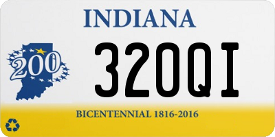 IN license plate 320QI