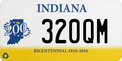 IN license plate 320QM