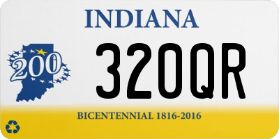 IN license plate 320QR