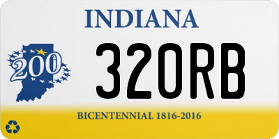 IN license plate 320RB