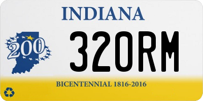 IN license plate 320RM