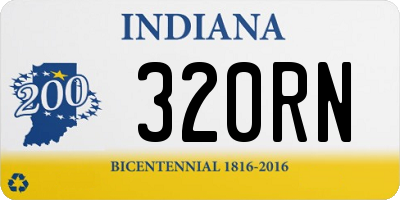 IN license plate 320RN