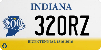 IN license plate 320RZ