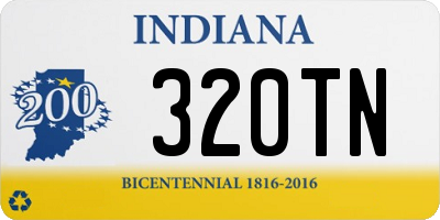 IN license plate 320TN