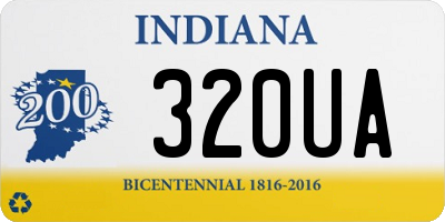 IN license plate 320UA