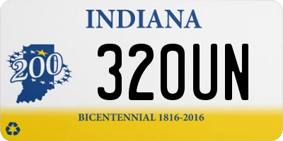 IN license plate 320UN