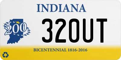 IN license plate 320UT