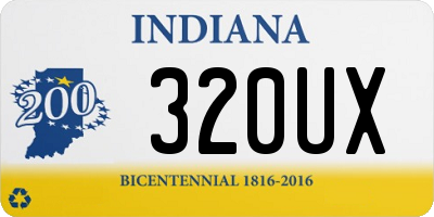 IN license plate 320UX