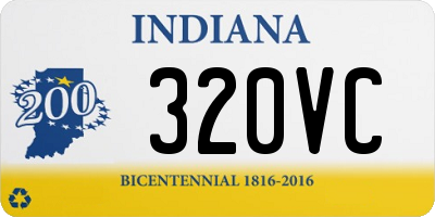 IN license plate 320VC